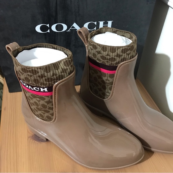 🌈🌦Coach Rivington Rain Bootie Size 7 and 8 - Picture 5 of 11